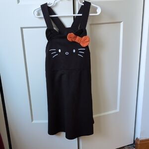 Kids Hello Kitty Black Jumper Dress with Orange Bow